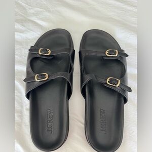 J Crew size 9 leather slide sandals